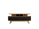 Yonkers 62.99 TV Stand in Black and Cinnamon - Ornate Home