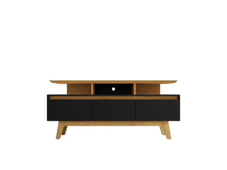Yonkers 62.99 TV Stand in Black and Cinnamon - Ornate Home