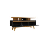 Yonkers 62.99 TV Stand in Black and Cinnamon - Ornate Home
