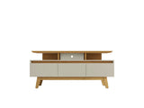 Yonkers 62.99 TV Stand in Off White and Cinnamon - Ornate Home