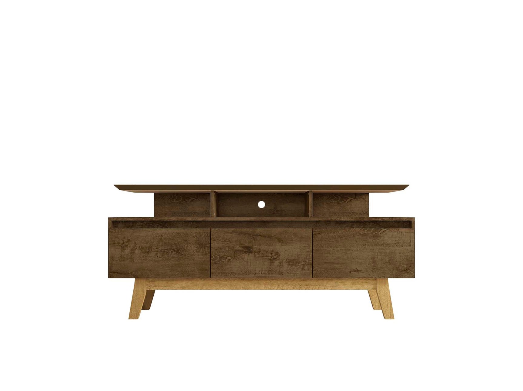 Yonkers 62.99 TV Stand in Rustic Brown - Ornate Home