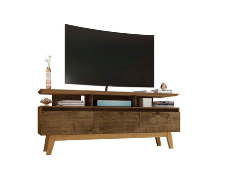 Yonkers 62.99 TV Stand in Rustic Brown - Ornate Home