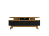 Yonkers 70.86 TV Stand in Black and Cinnamon - Ornate Home