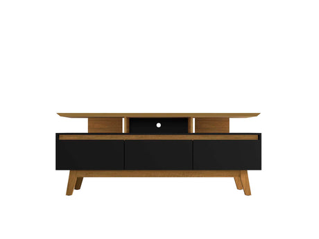Yonkers 70.86 TV Stand in Black and Cinnamon - Ornate Home