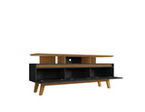 Yonkers 70.86 TV Stand in Black and Cinnamon - Ornate Home