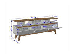 Yonkers 70.86 TV Stand in White - Ornate Home
