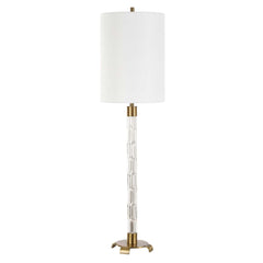 York Brass Crystal Buffet Lamp - Ornate Home