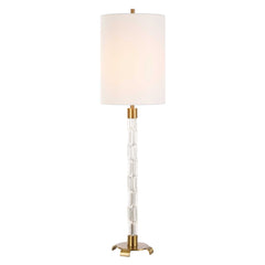 York Brass Crystal Buffet Lamp - Ornate Home