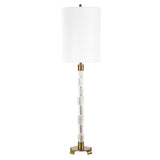 York Brass Crystal Buffet Lamp - Ornate Home