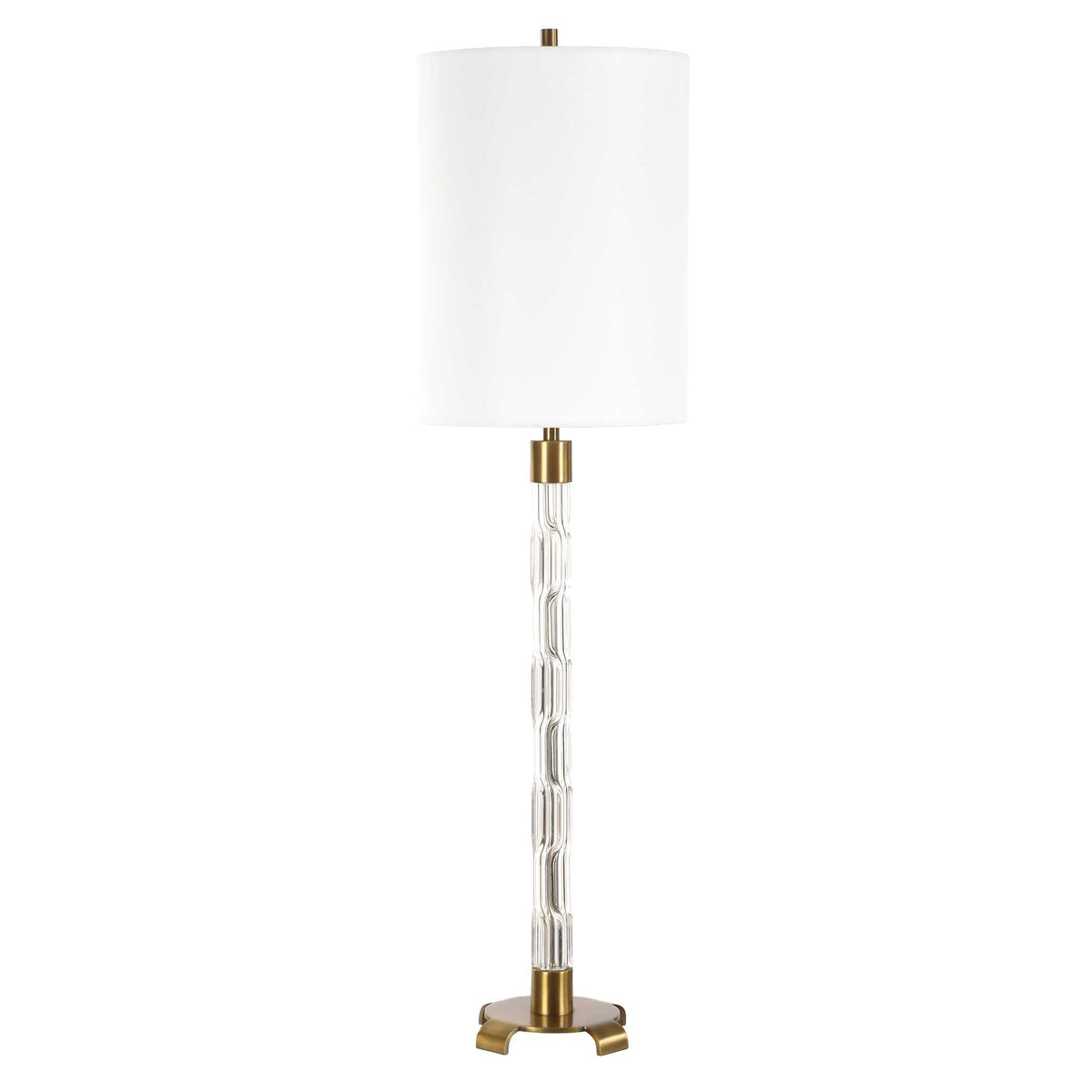York Brass Crystal Buffet Lamp - Ornate Home