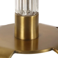York Brass Crystal Buffet Lamp - Ornate Home