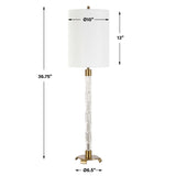 York Brass Crystal Buffet Lamp - Ornate Home