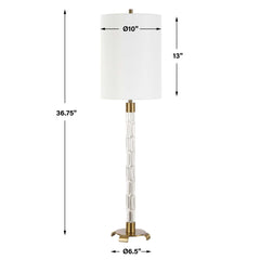 York Brass Crystal Buffet Lamp - Ornate Home