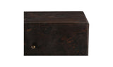 York Dark Brown Burl Nightstand - Ornate Home