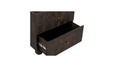 York Dark Brown Burl Nightstand - Ornate Home