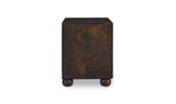 York Dark Brown Burl Nightstand - Ornate Home