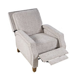 York Grey Push Back Recliner - Ornate Home