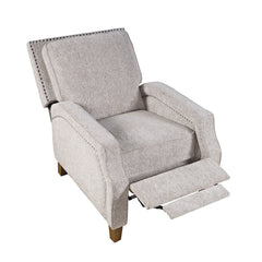York Grey Push Back Recliner - Ornate Home