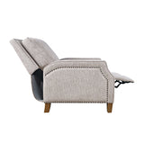 York Grey Push Back Recliner - Ornate Home