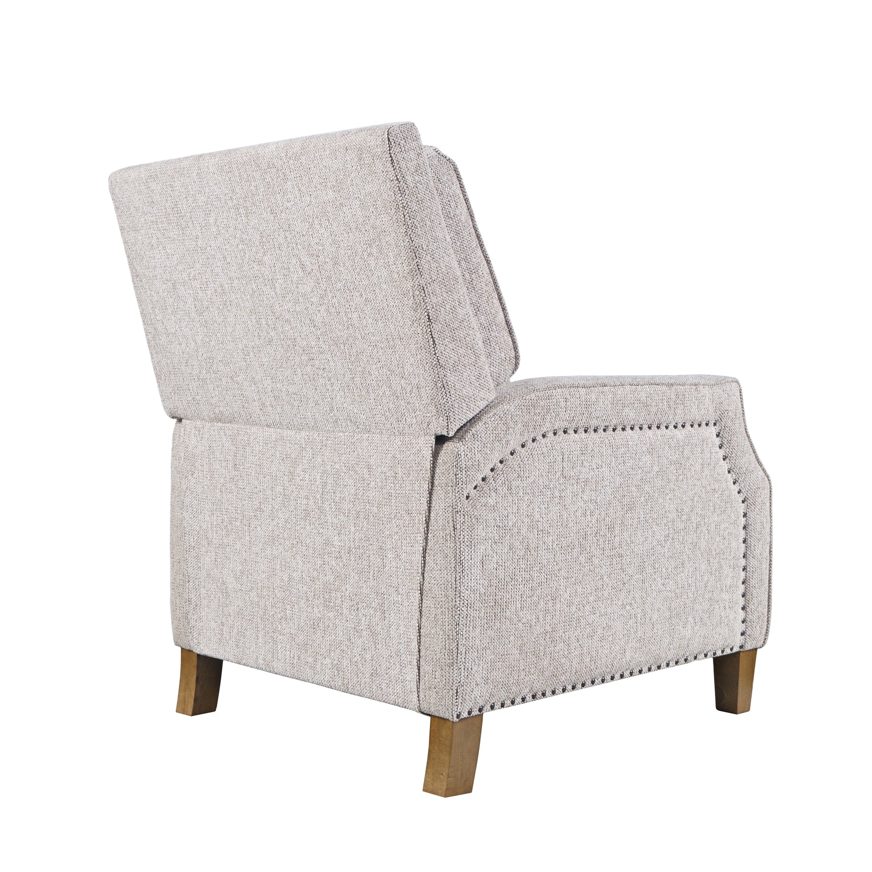 York Grey Push Back Recliner - Ornate Home