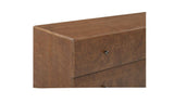York Warm Brown Burl 6 Drawer Dresser - Ornate Home