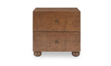York Warm Brown Burl Nightstand - Ornate Home
