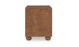 York Warm Brown Burl Nightstand - Ornate Home