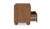 York Warm Brown Burl Nightstand - Ornate Home