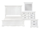 York White 4-Piece Queen Bedroom Set - Ornate Home