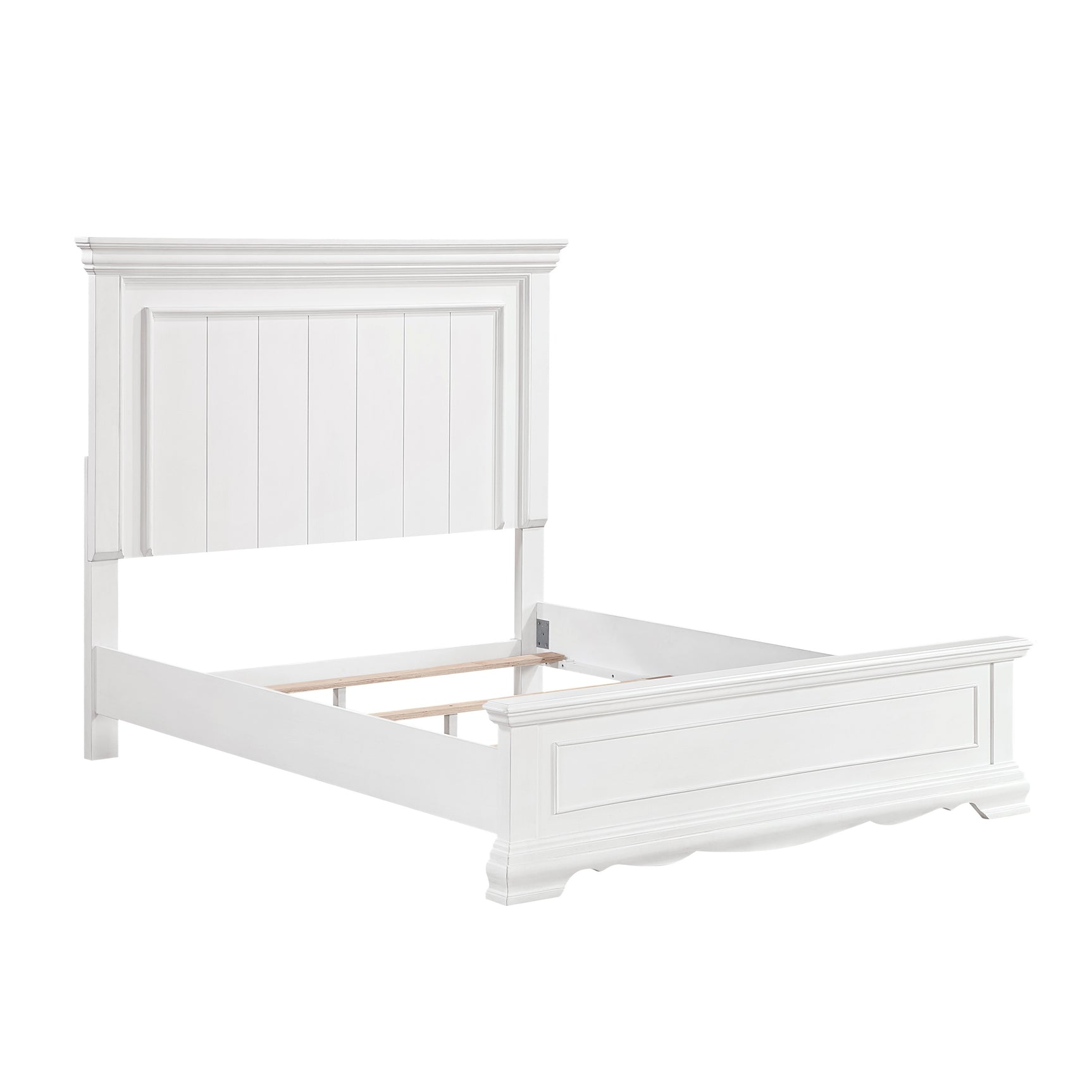 York White 4-Piece Queen Bedroom Set - Ornate Home