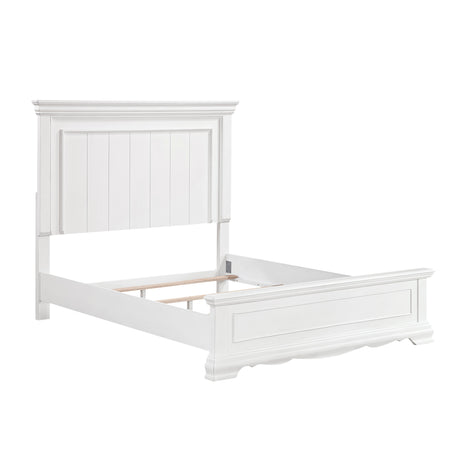 York White 4-Piece Queen Bedroom Set - Ornate Home