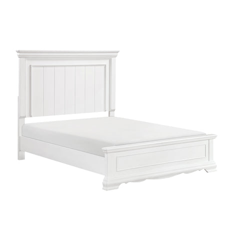 York White 4-Piece Queen Bedroom Set - Ornate Home