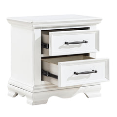 York White 4-Piece Queen Bedroom Set - Ornate Home