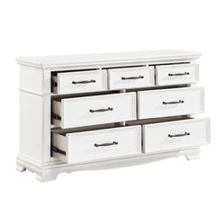 York White 4-Piece Queen Bedroom Set - Ornate Home