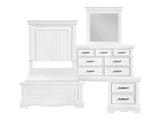 York White 4-Piece Twin Bedroom Set - Ornate Home