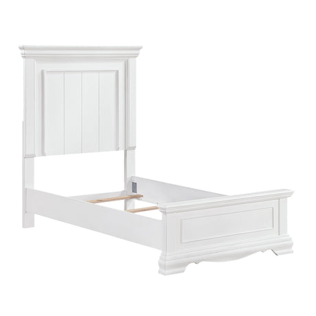 York White 4-Piece Twin Bedroom Set - Ornate Home