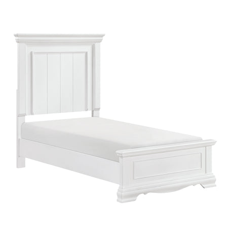 York White 4-Piece Twin Bedroom Set - Ornate Home