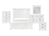 York White 5-Piece Queen Bedroom Set - Ornate Home