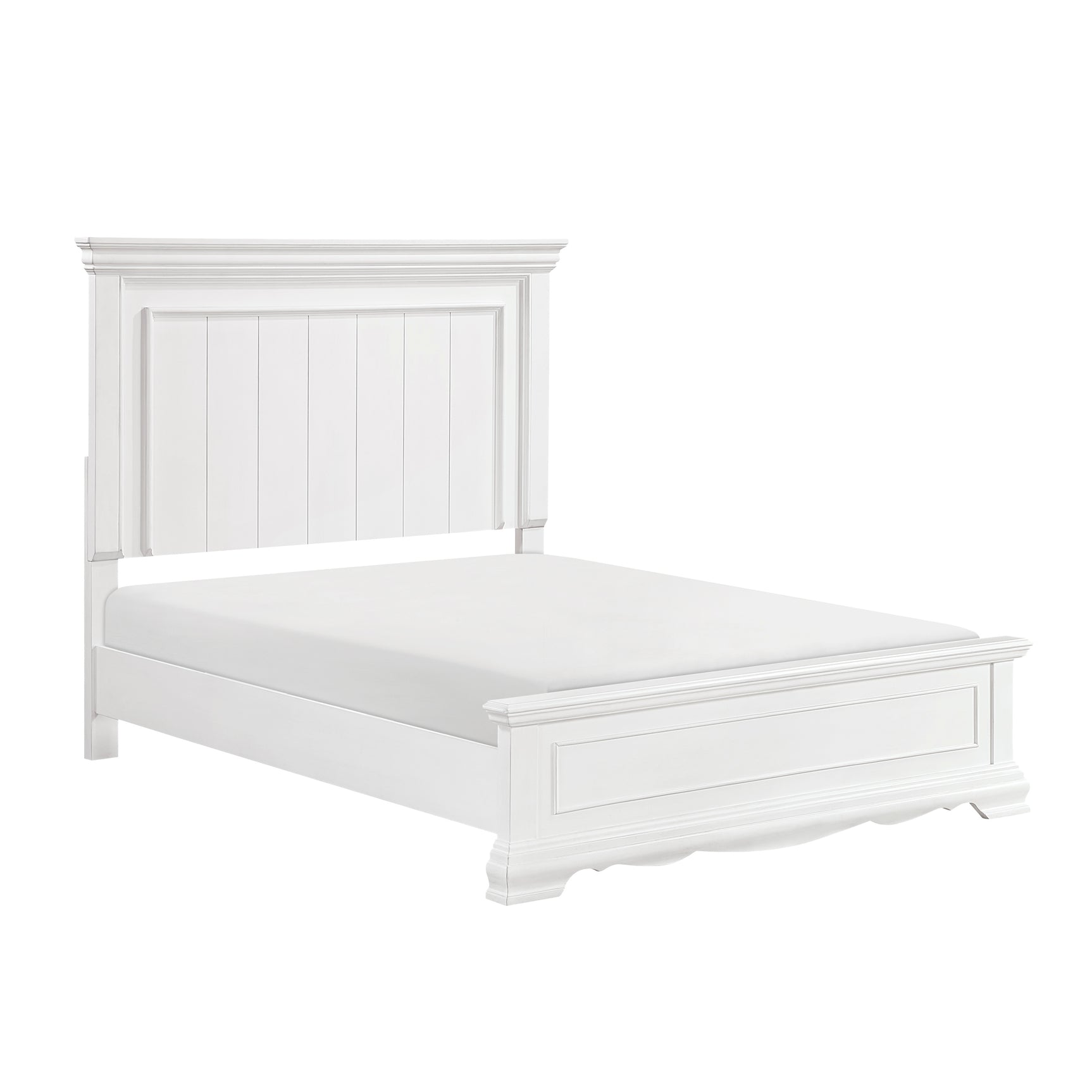York White 5-Piece Queen Bedroom Set - Ornate Home