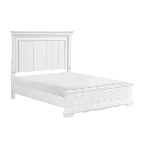 York White 5-Piece Queen Bedroom Set - Ornate Home