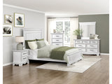 York White 5-Piece Queen Bedroom Set - Ornate Home