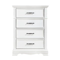 York White 5-Piece Queen Bedroom Set - Ornate Home