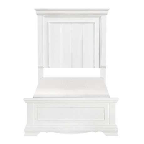 York White 5-Piece Twin Bedroom Set - Ornate Home