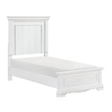 York White 5-Piece Twin Bedroom Set - Ornate Home