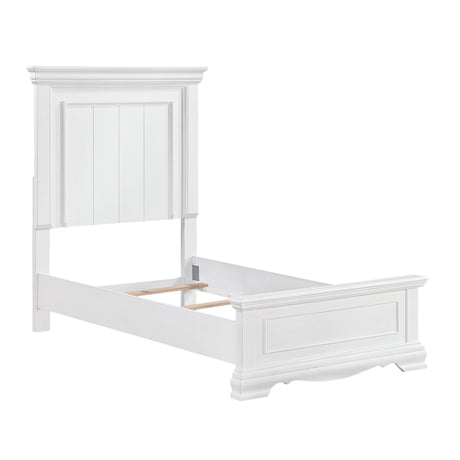 York White 5-Piece Twin Bedroom Set - Ornate Home