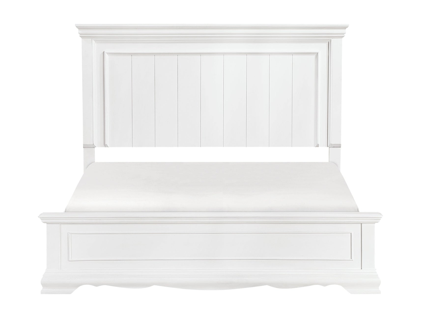 York White California King Bed - Ornate Home
