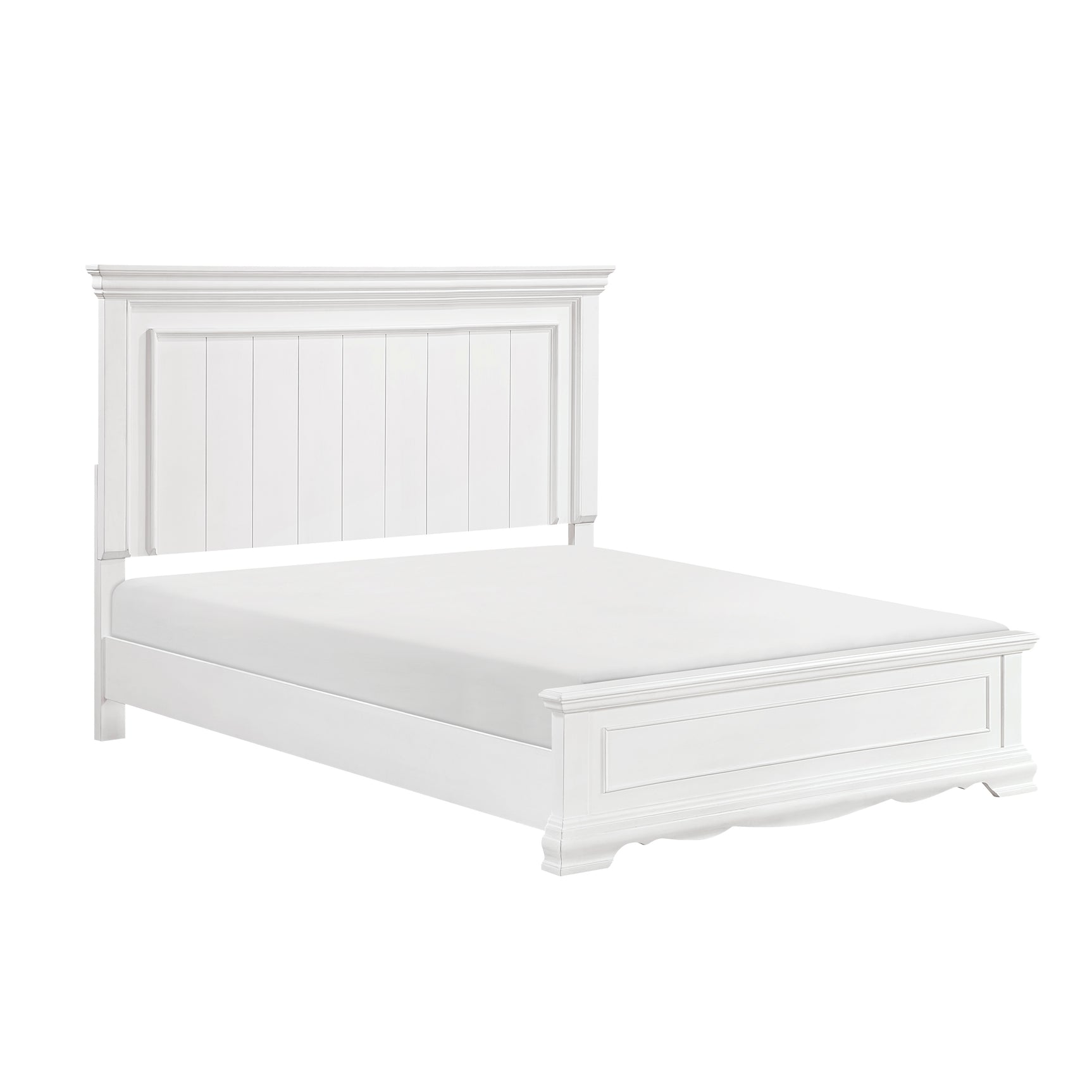 York White California King Bed - Ornate Home