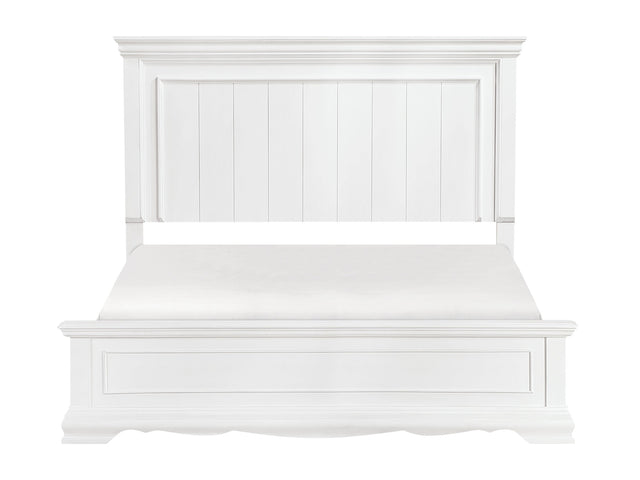 York White Eastern King Bed - Ornate Home