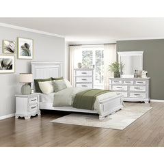 York White Queen Bed - Ornate Home