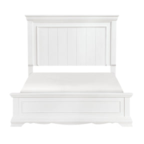 York White Queen Bed - Ornate Home